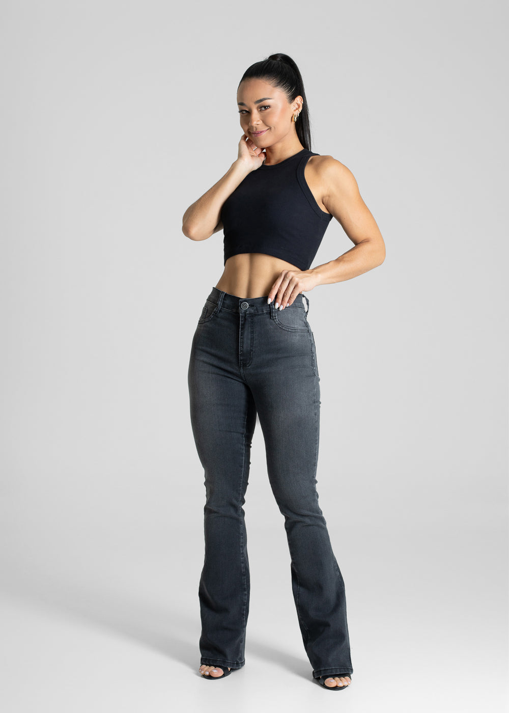 Calça Jeans Sawary Boot Cut - 281229 PRETO