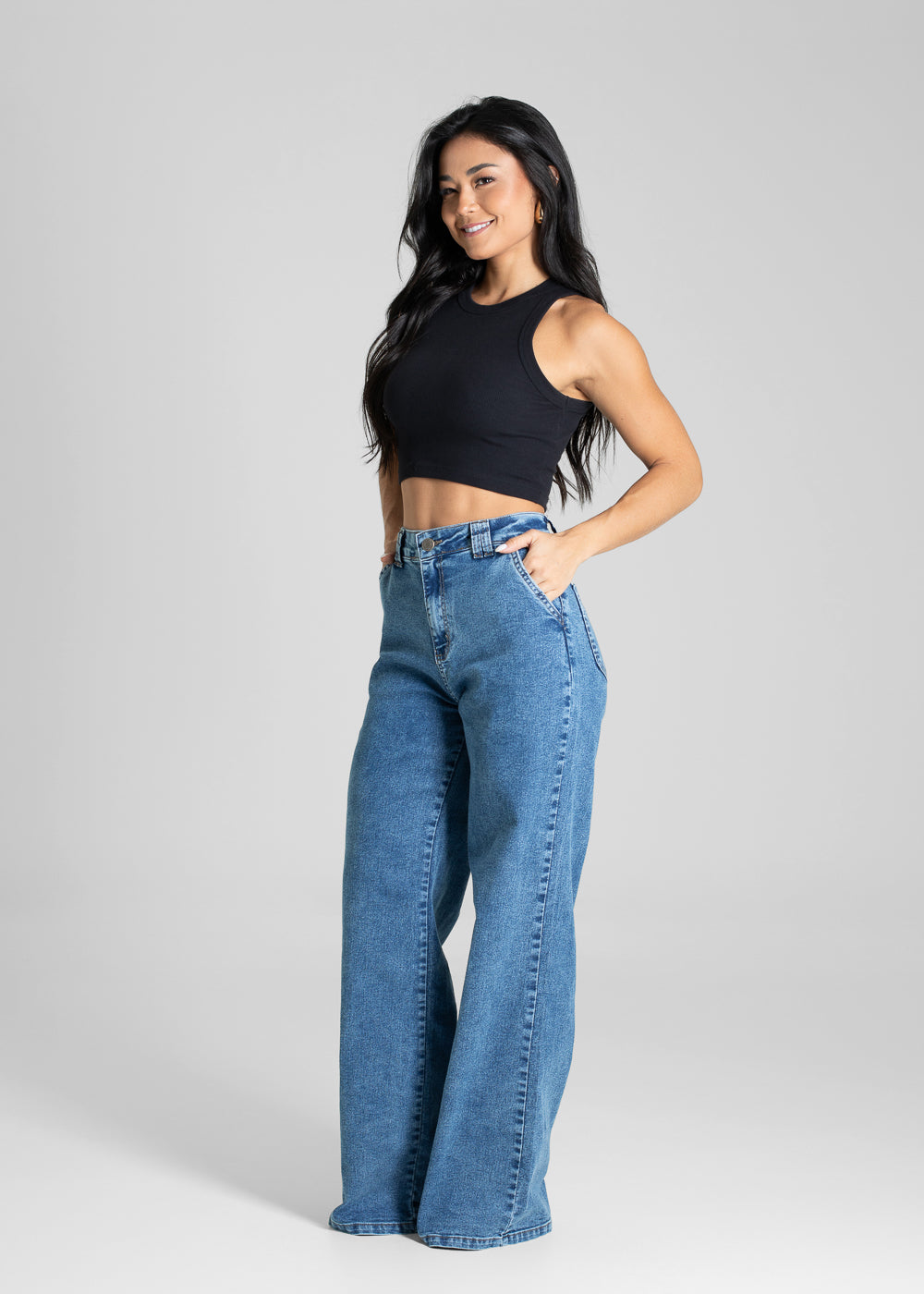 Calça Jeans Sawary Wide Leg - 281236 AZUL