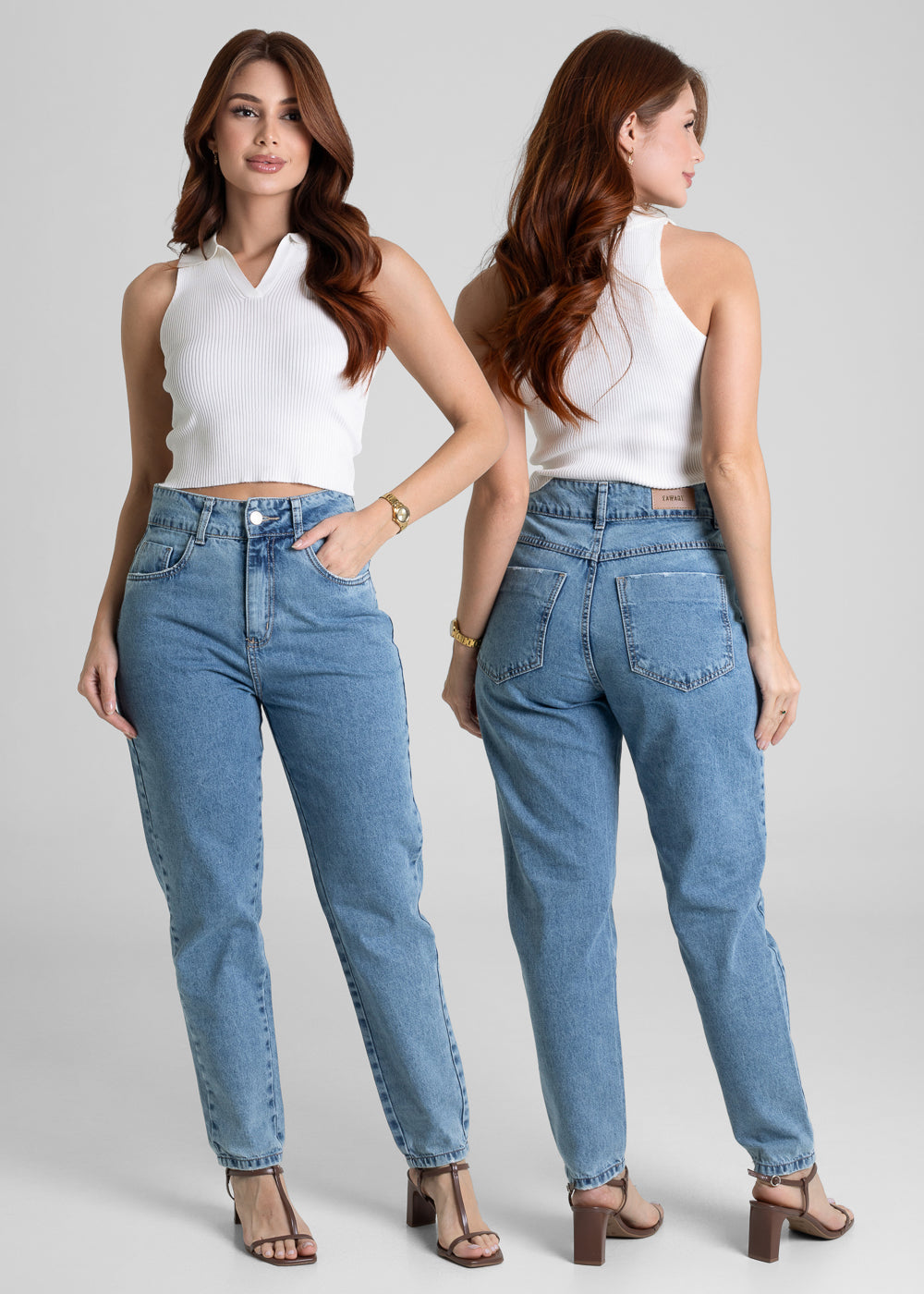 Calça Jeans Sawary Mom - 281248 AZUL