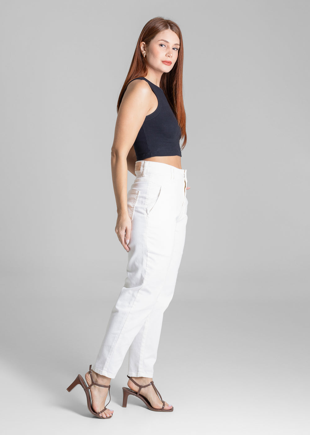 Calça Sarja Sawary Mom - 281255 OFF WHITE