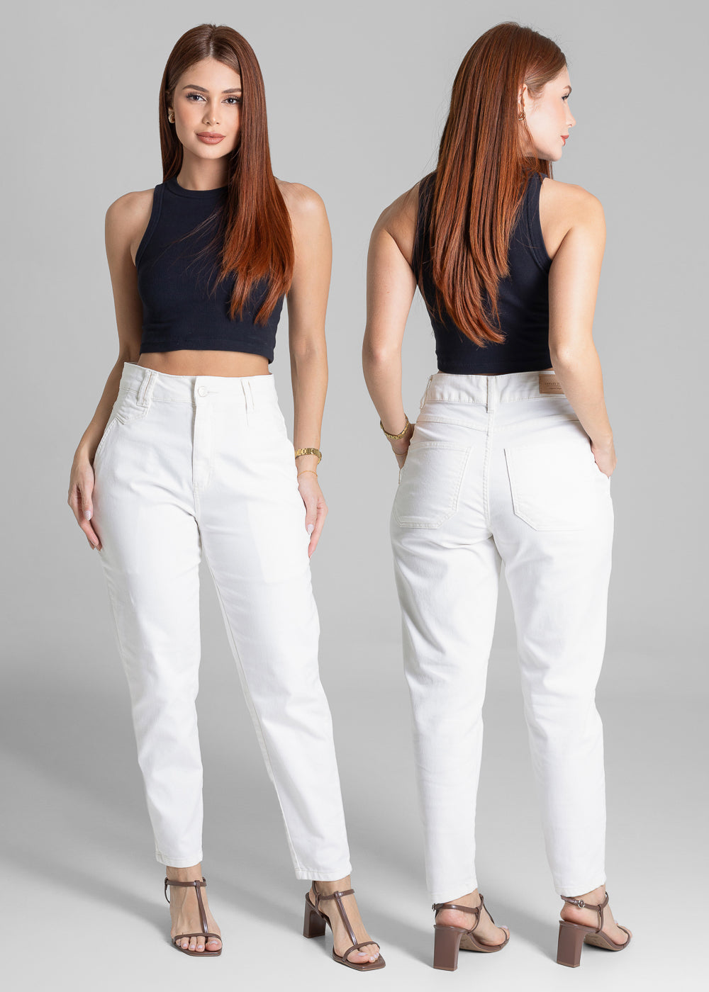 Calça Sarja Sawary Mom - 281255 OFF WHITE