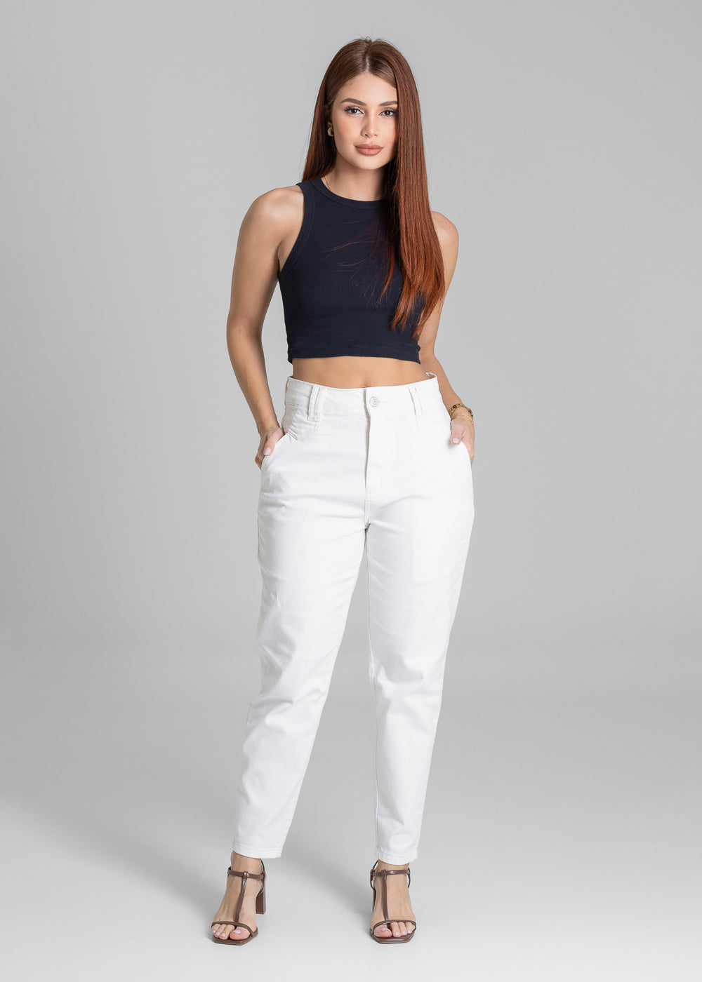 Calça Sarja Sawary Mom - 281255 OFF WHITE