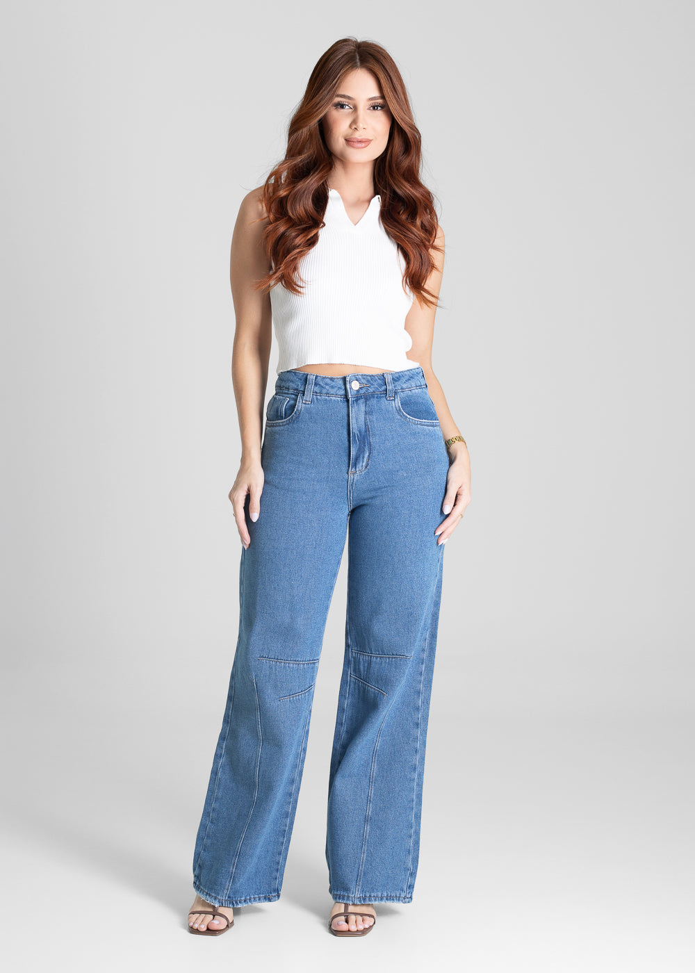 Calça Jeans Sawary Wide Leg - 281257 AZUL