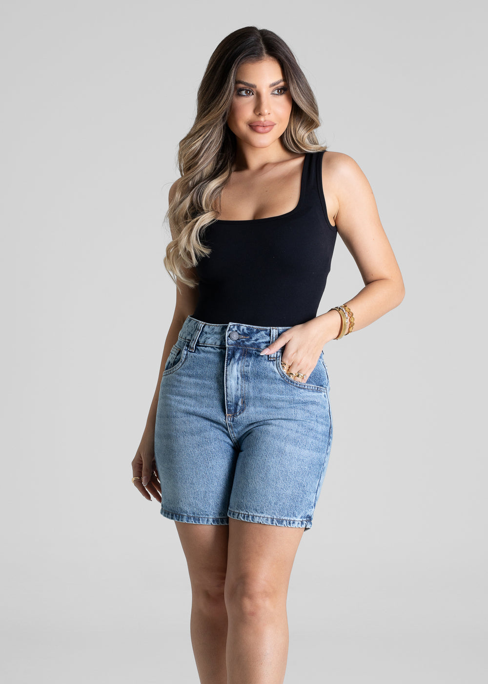 Shorts Jeans Sawary - 281263 AZUL