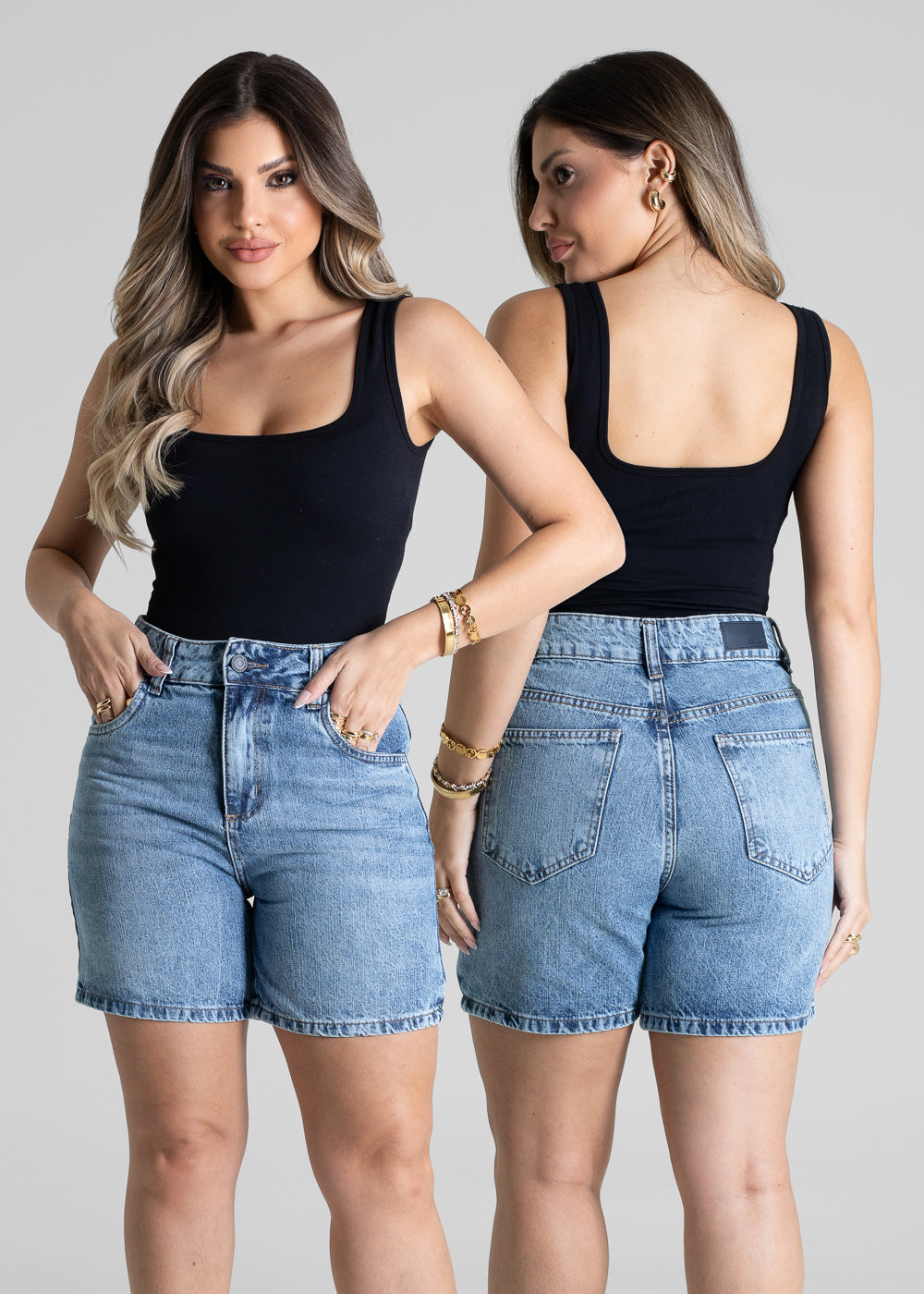 Shorts Jeans Sawary - 281263 AZUL