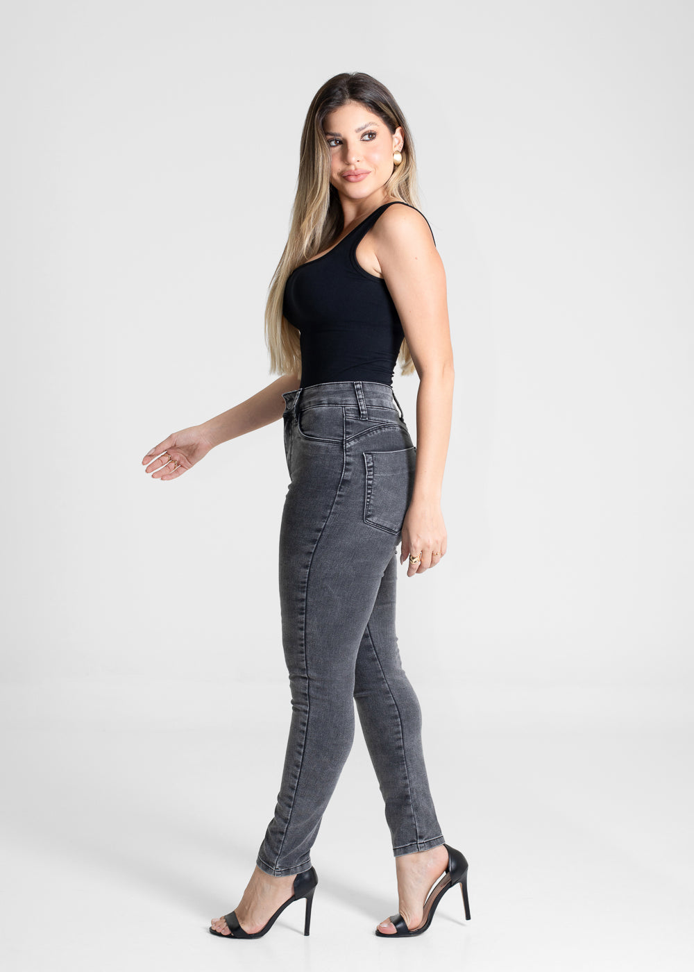 Calça Jeans Sawary Push Up - 281273 PRETO