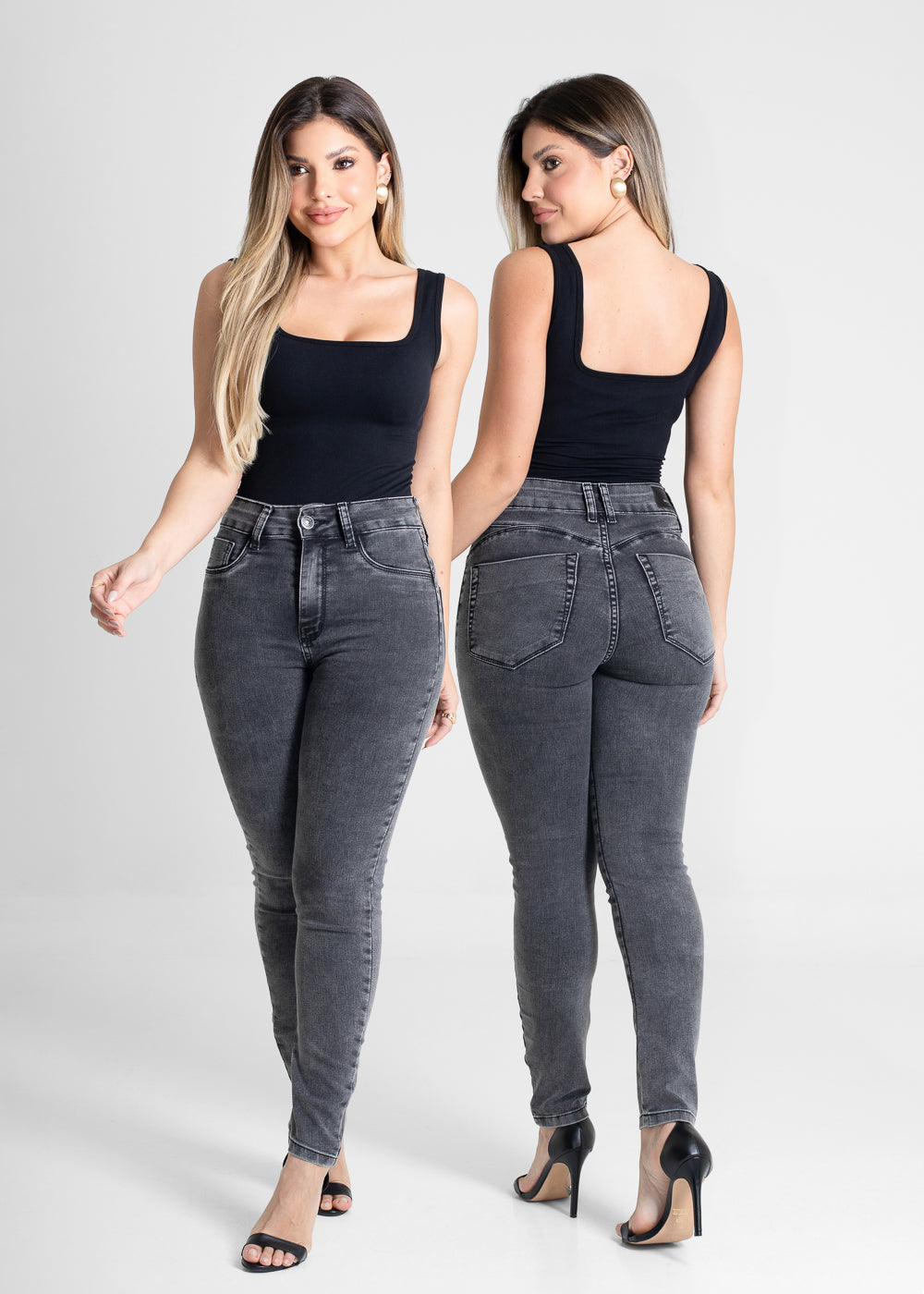 Calça Jeans Sawary Push Up - 281273 PRETO