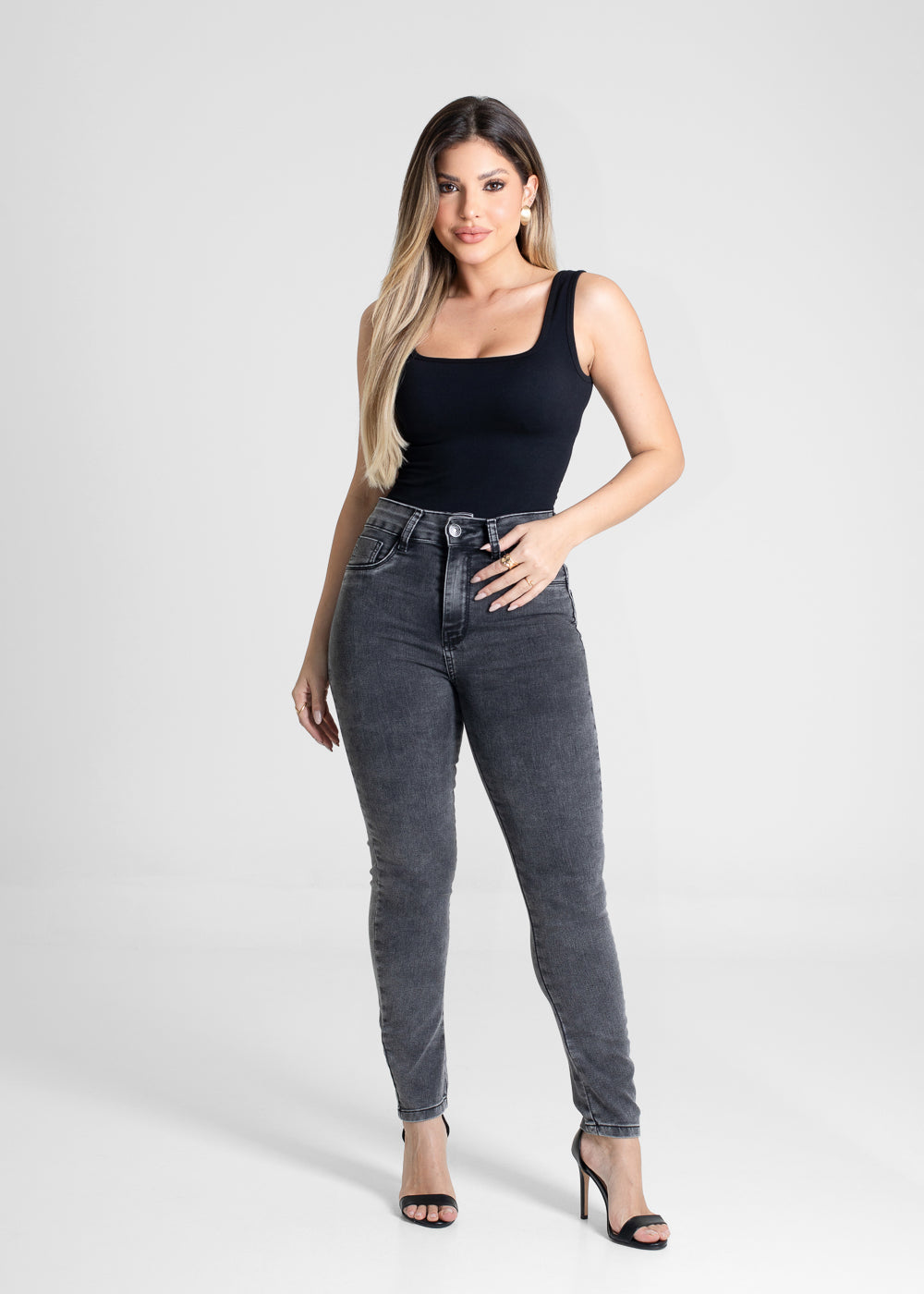 Calça Jeans Sawary Push Up - 281273 PRETO