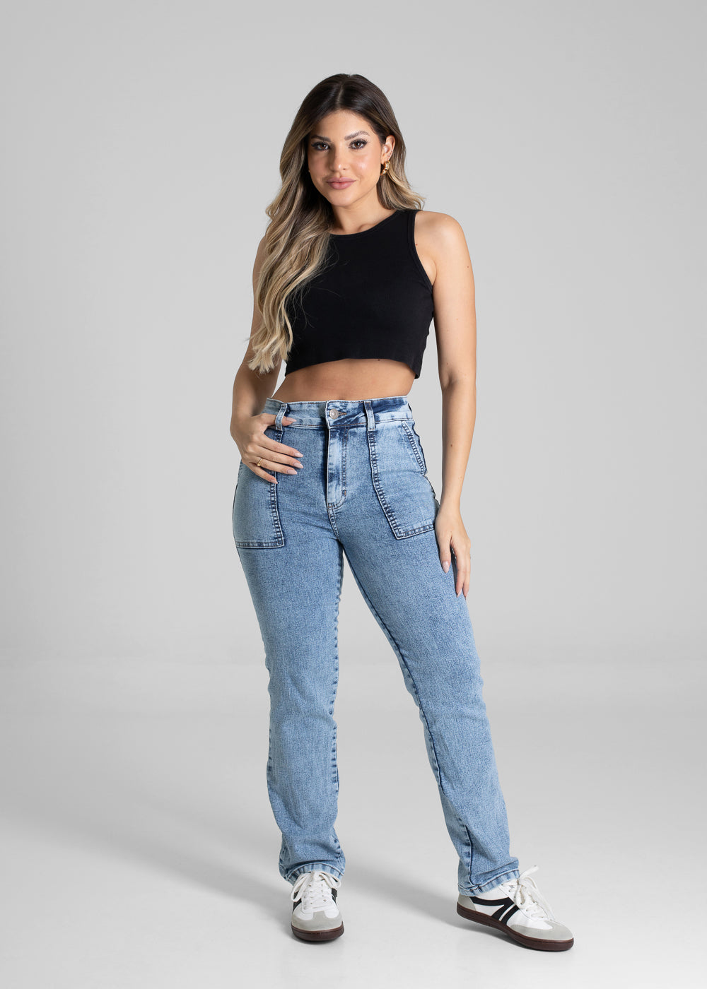Calça Jeans Sawary Reta Petit - 281274 AZUL