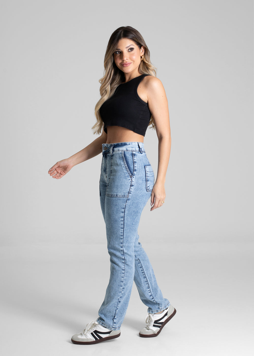 Calça Jeans Sawary Reta Petit - 281274 AZUL