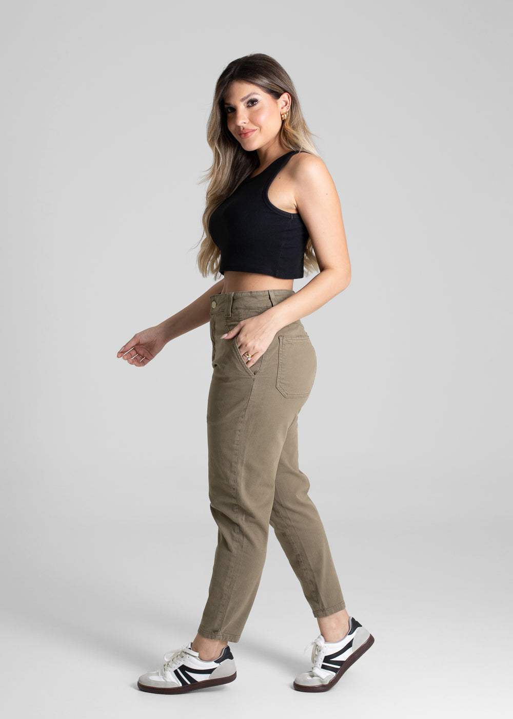 Calça Sarja Sawary Mom - 281275 VERDE