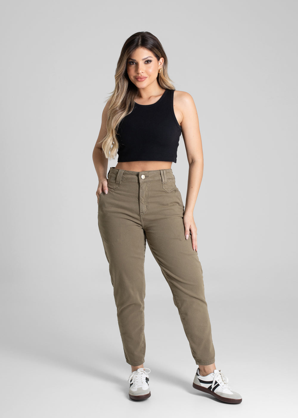 Calça Sarja Sawary Mom - 281275 VERDE