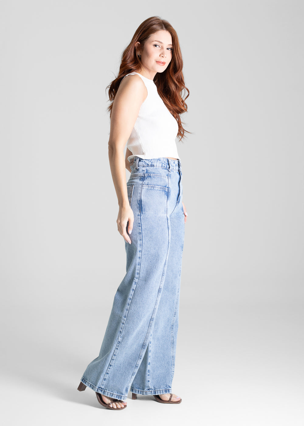 Calça Jeans Sawary Wide Leg - 281276 PRETO