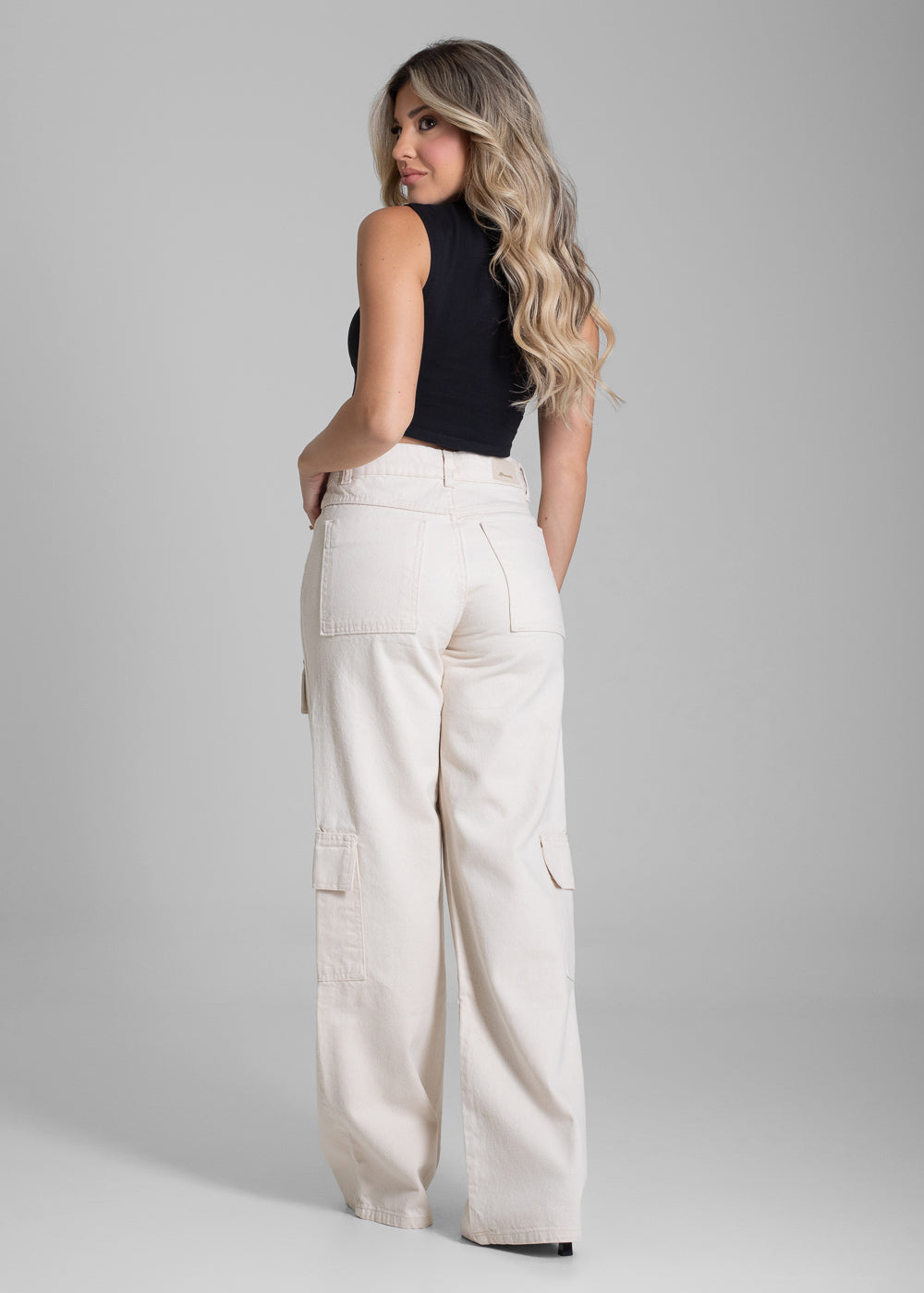 Calça Sarja Sawary Wide Leg - 281285 PT