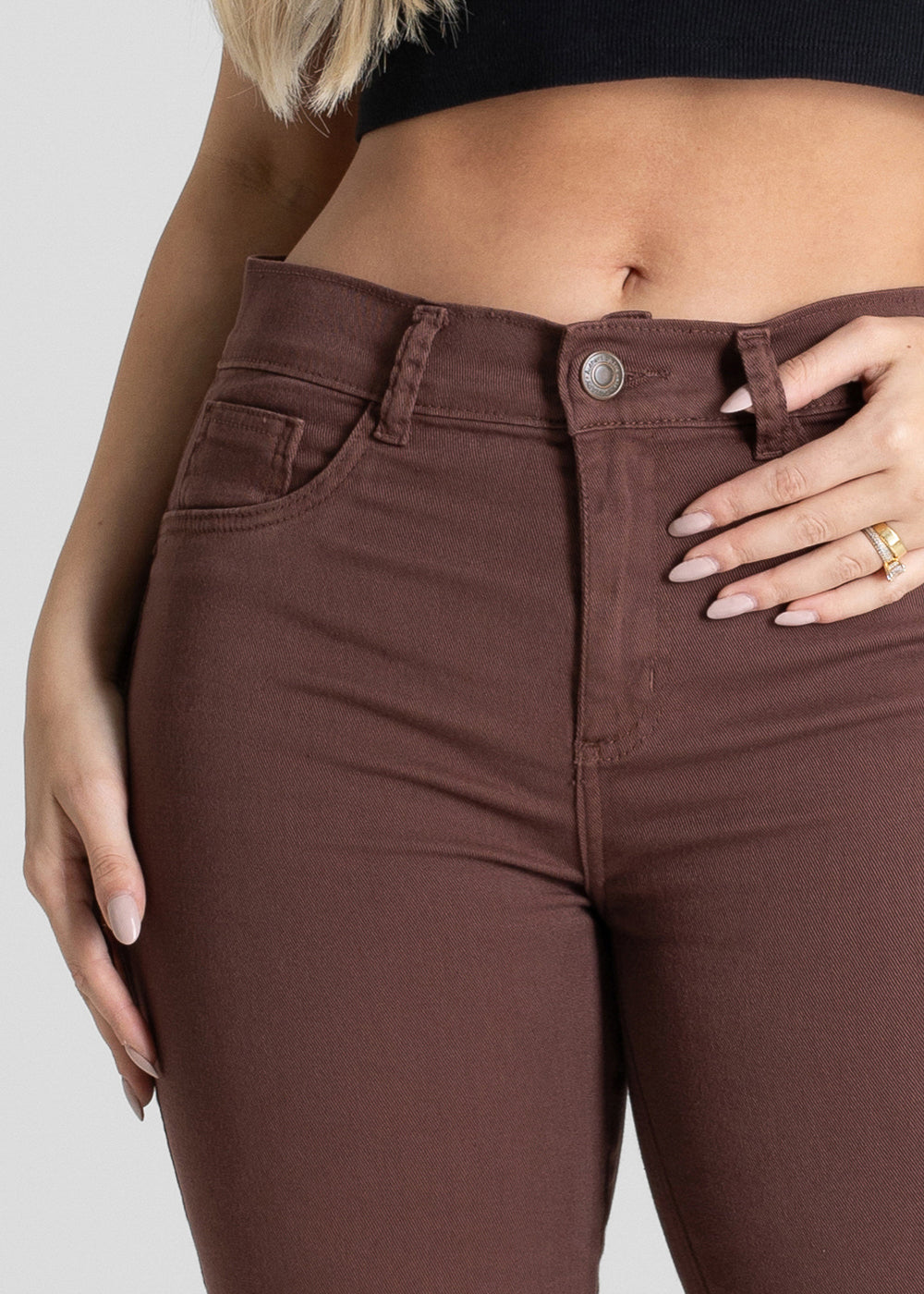 Calça Sarja Sawary Boot Cut - 281311 MARROM