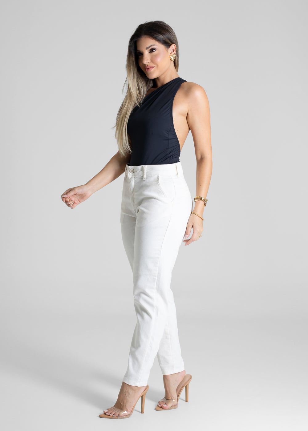 Calça Sarja Sawary Mom - 281312 OFF WHITE