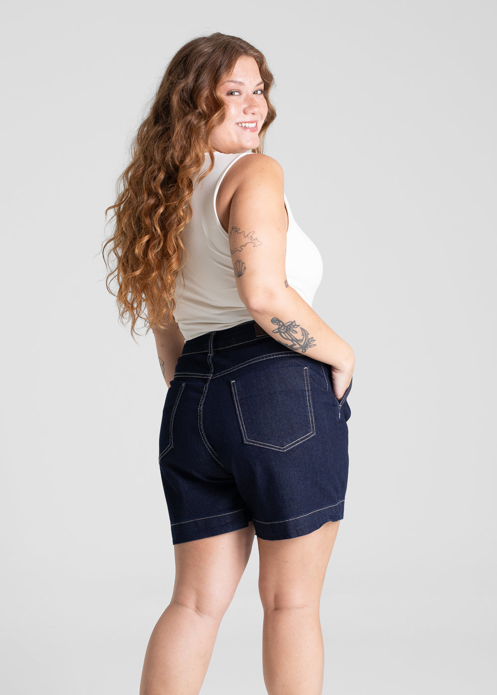 Shorts Jeans Sawary Plus Size - 281322 AZUL