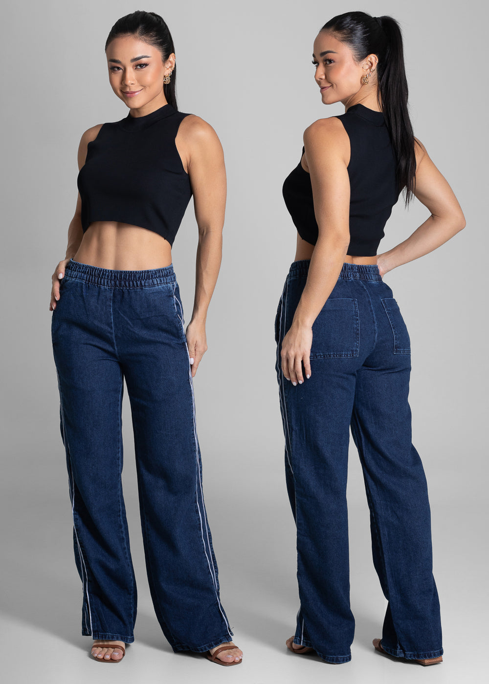 Calça Jeans Sawary Wide Leg - 281327 AZUL