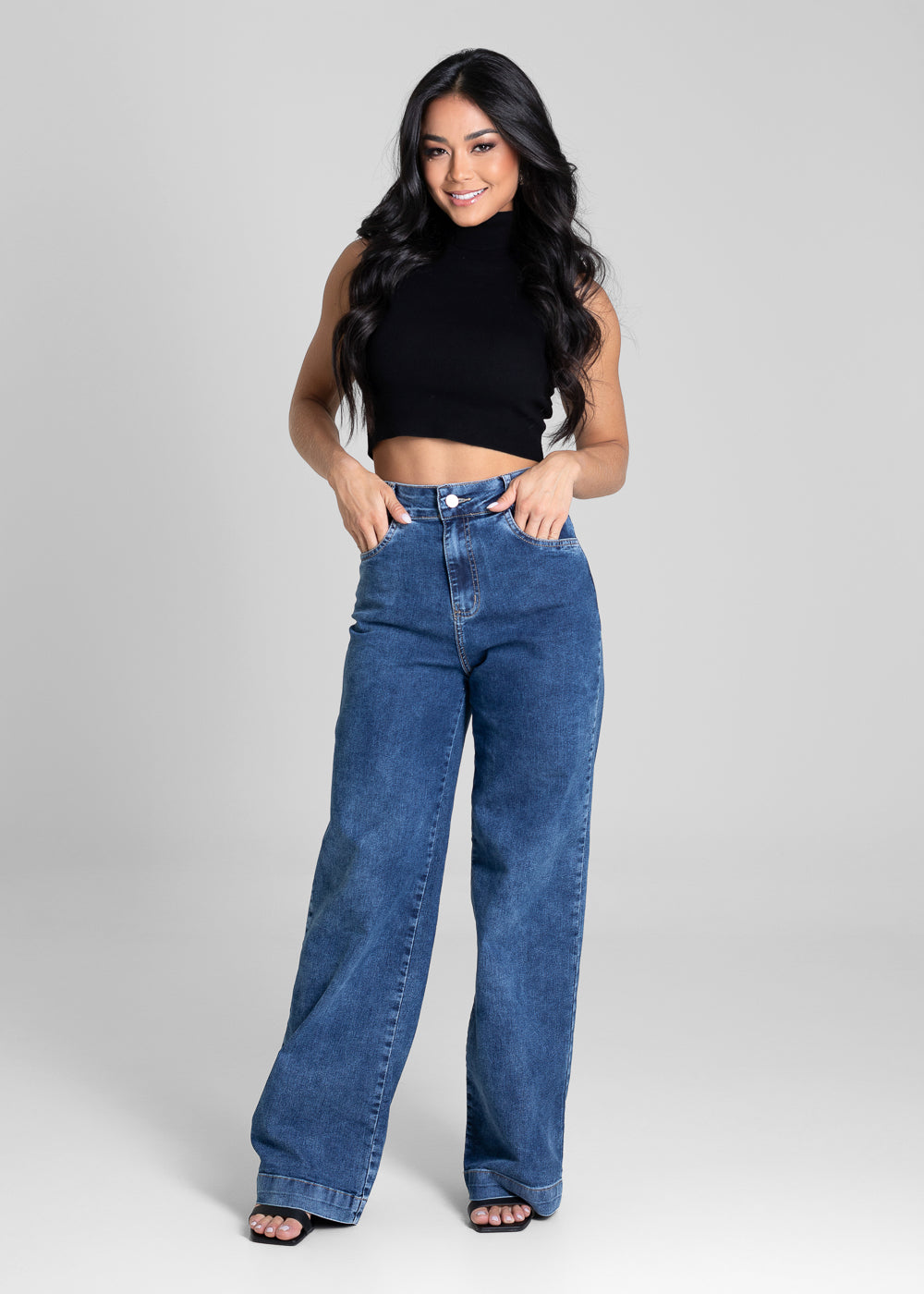 Calça Jeans Sawary Wide Leg - 281344 AZUL