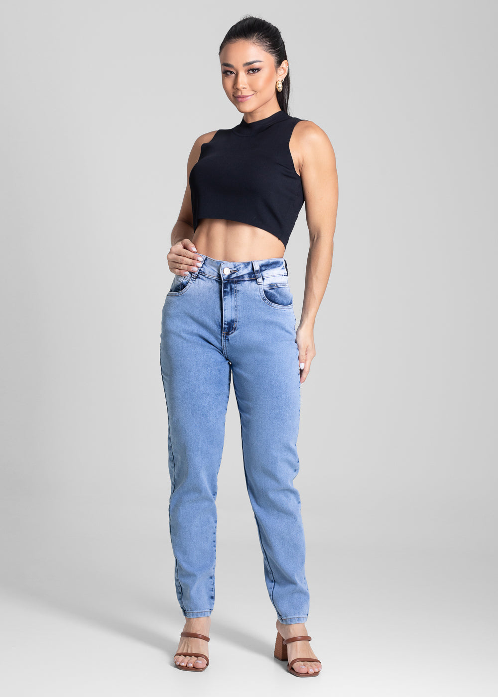 Calça Jeans Sawary Mom - 281346 AZUL