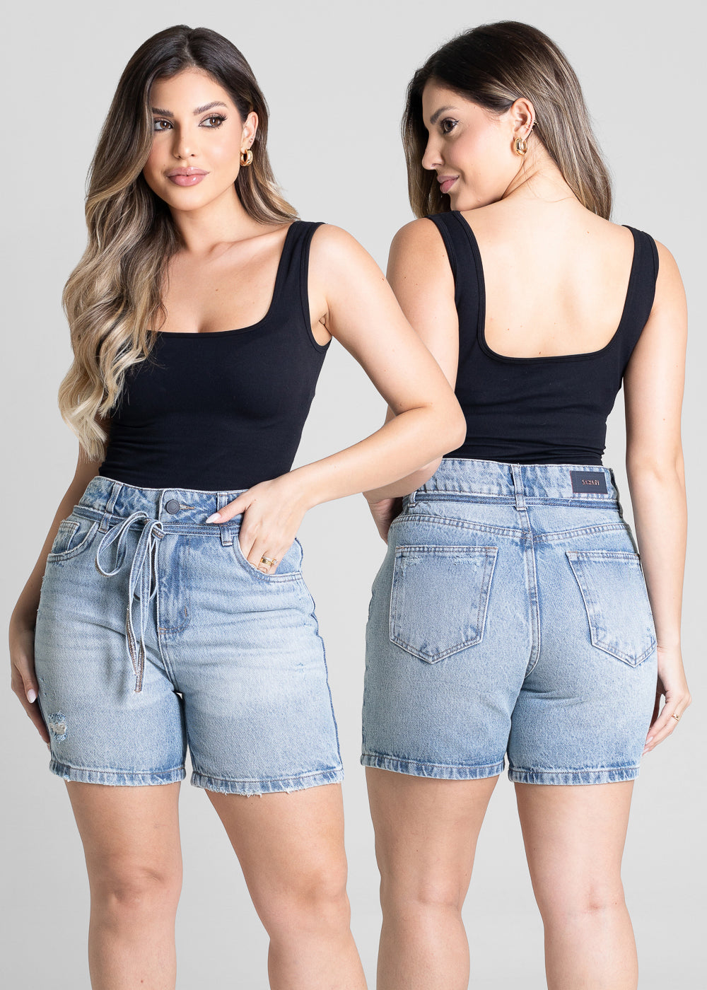 Shorts Jeans Sawary - 281349 AZUL