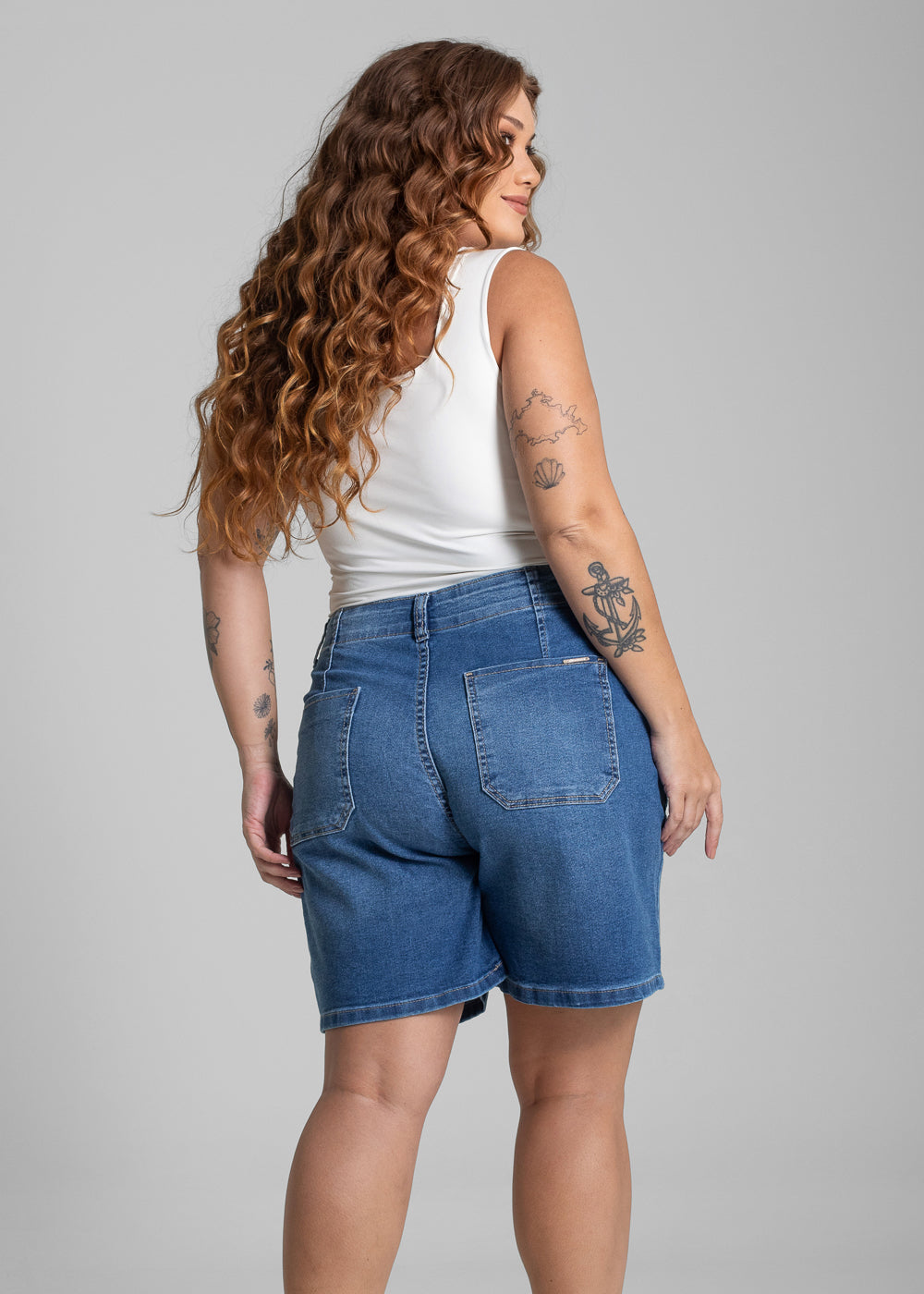 Bermuda Jeans Sawary Plus Size - 281367 AZUL