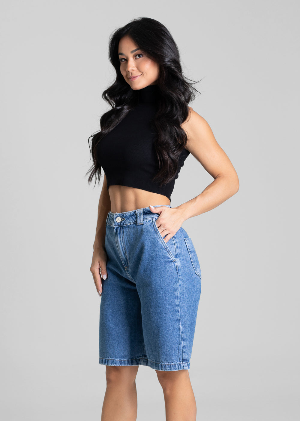 Calça Jeans Sawary Wide Leg Petit - 281899 AZUL
