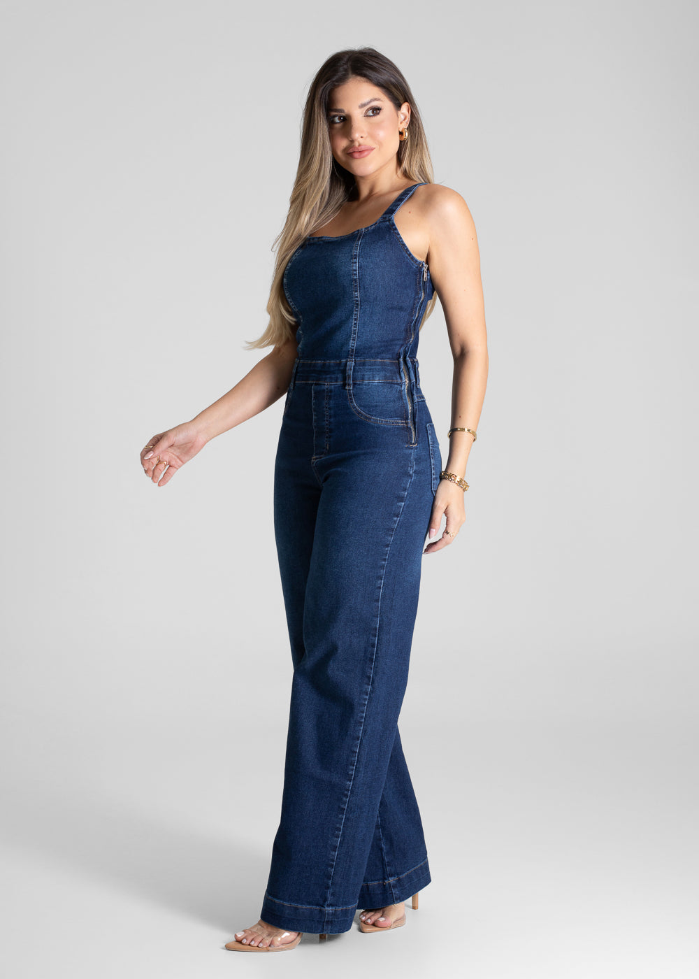 Macacão Jeans Sawary - 281378 AZUL