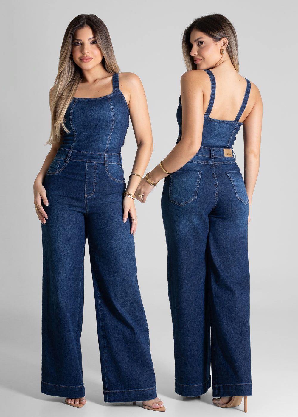 Macacão Jeans Sawary - 281378 AZUL