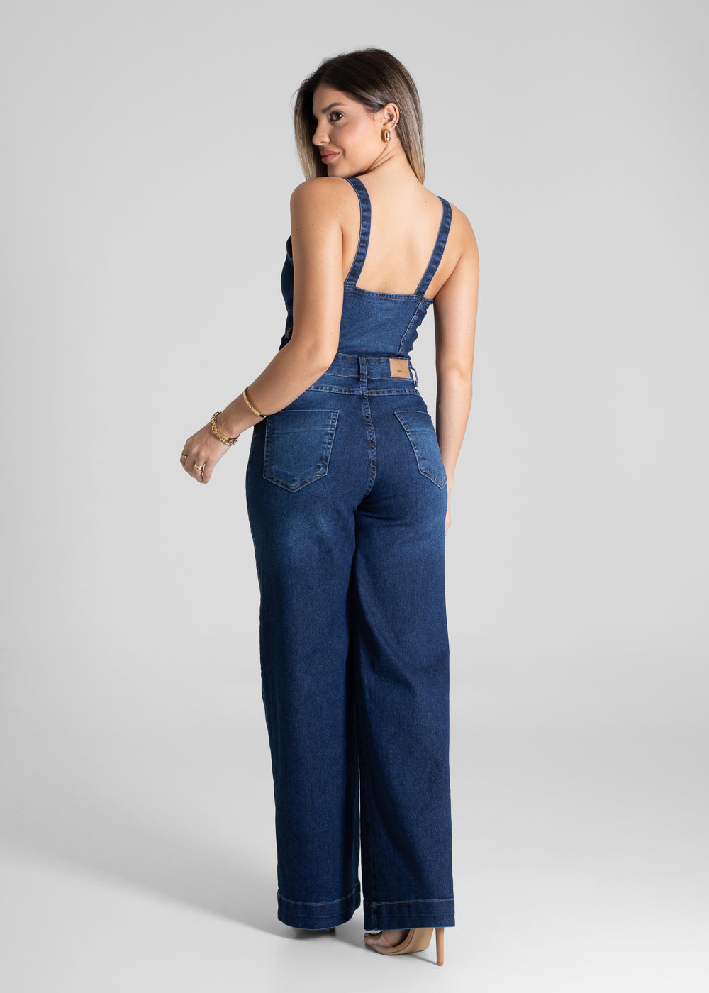 Macacão Jeans Sawary - 281378 AZUL