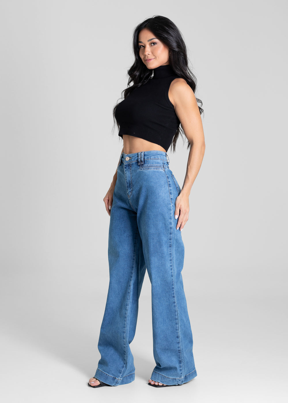Calça Jeans Sawary Wide Leg - 281381 AZUL
