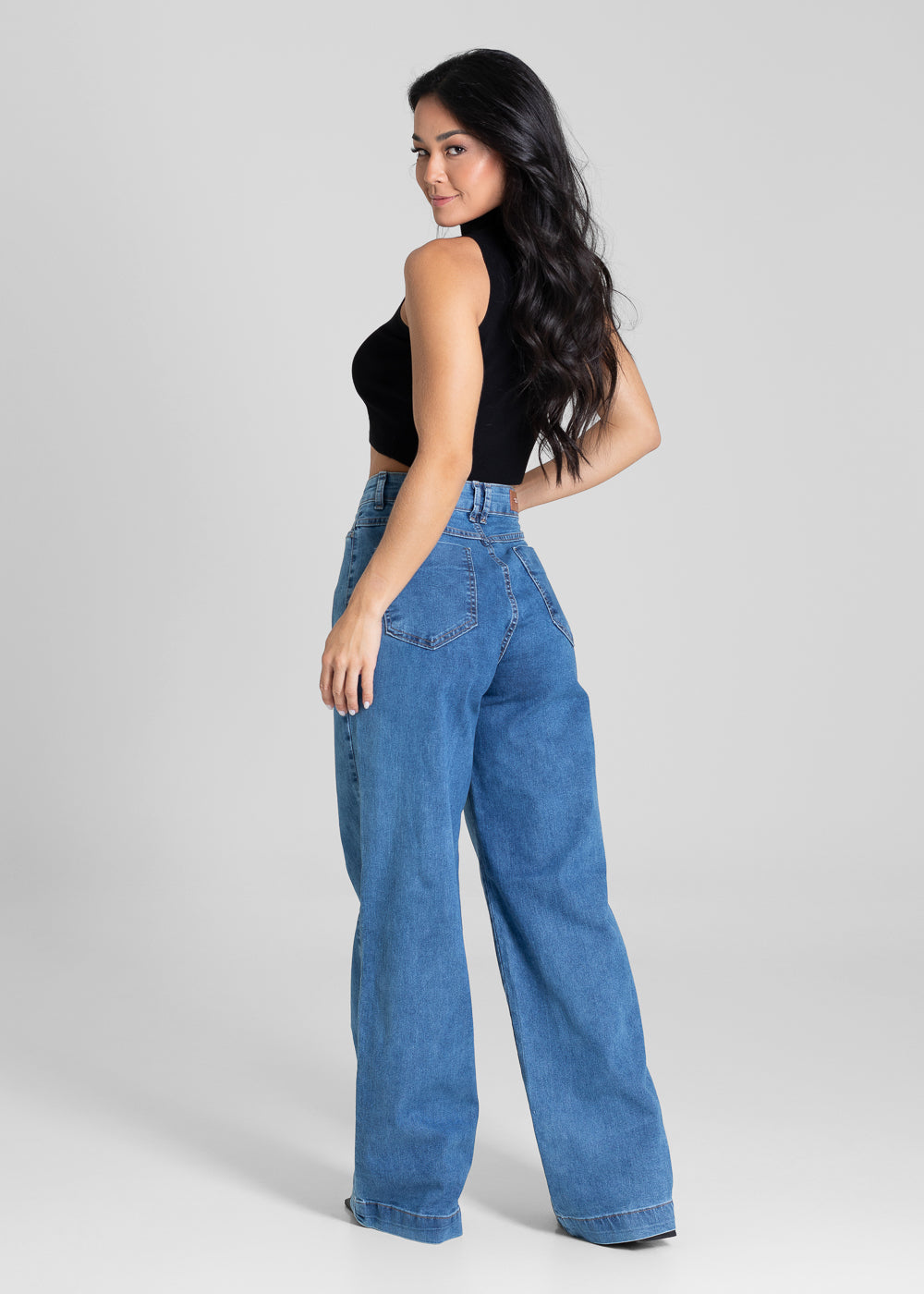 Calça Jeans Sawary Wide Leg - 281381 AZUL