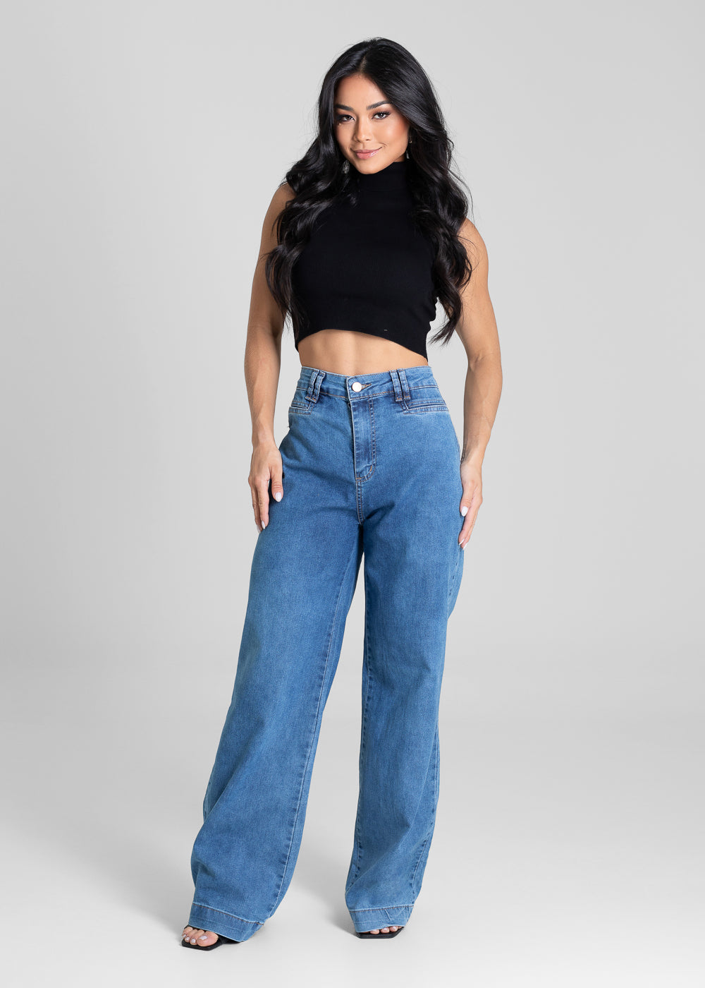 Calça Jeans Sawary Wide Leg - 281381 AZUL