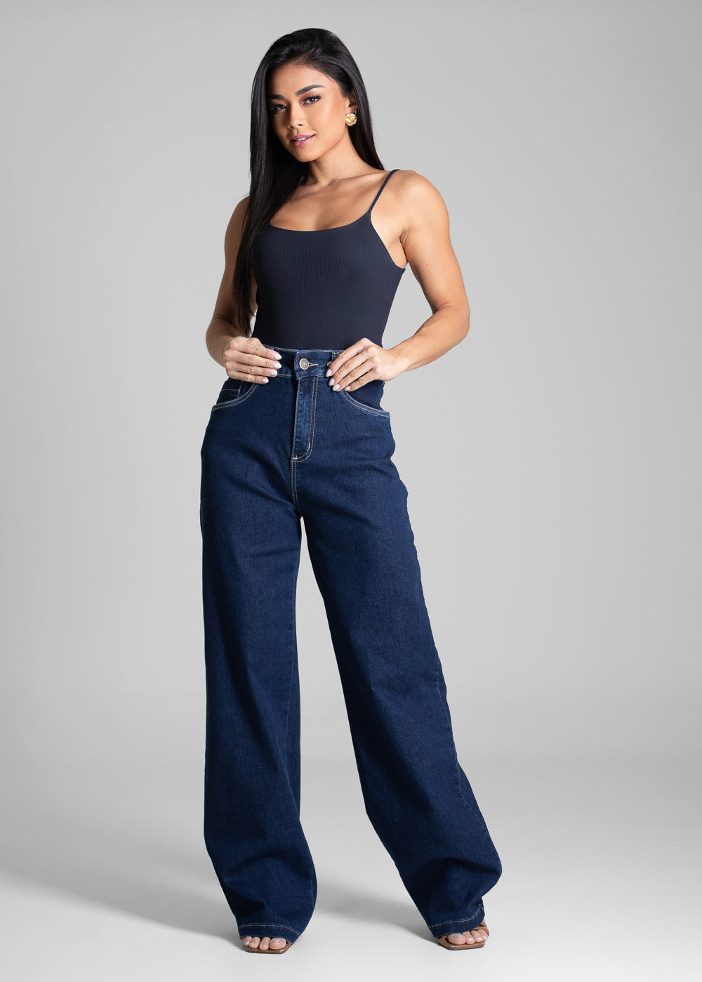Calça Jeans Sawary Wide Leg - 281386 AZUL
