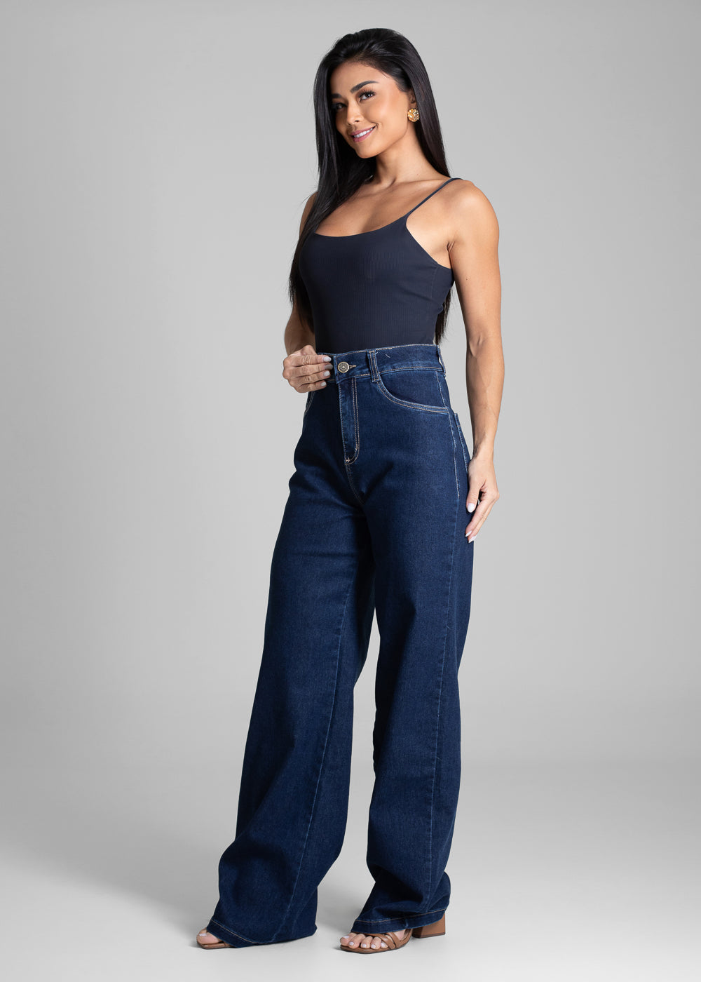 Calça Jeans Sawary Wide Leg - 281386 AZUL