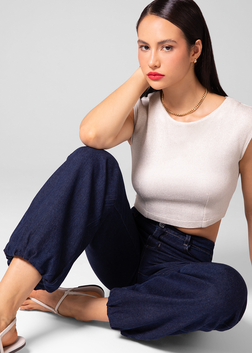 Calça Jeans Sawary Balonê - 281394 AZUL