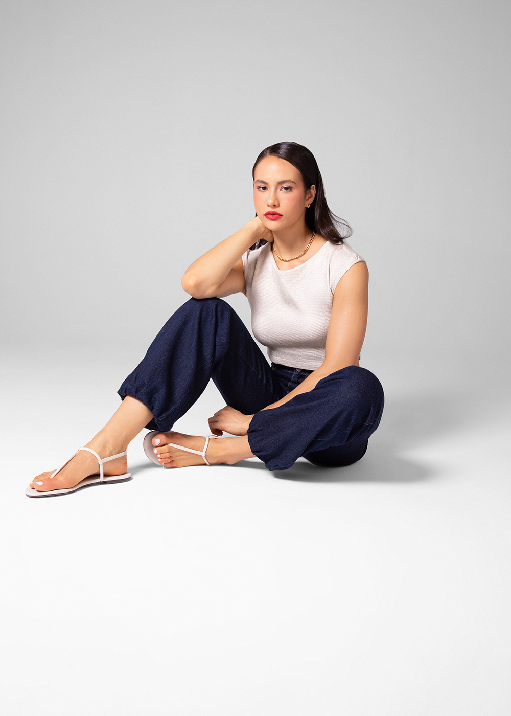 Calça Jeans Sawary Balonê - 281394 AZUL