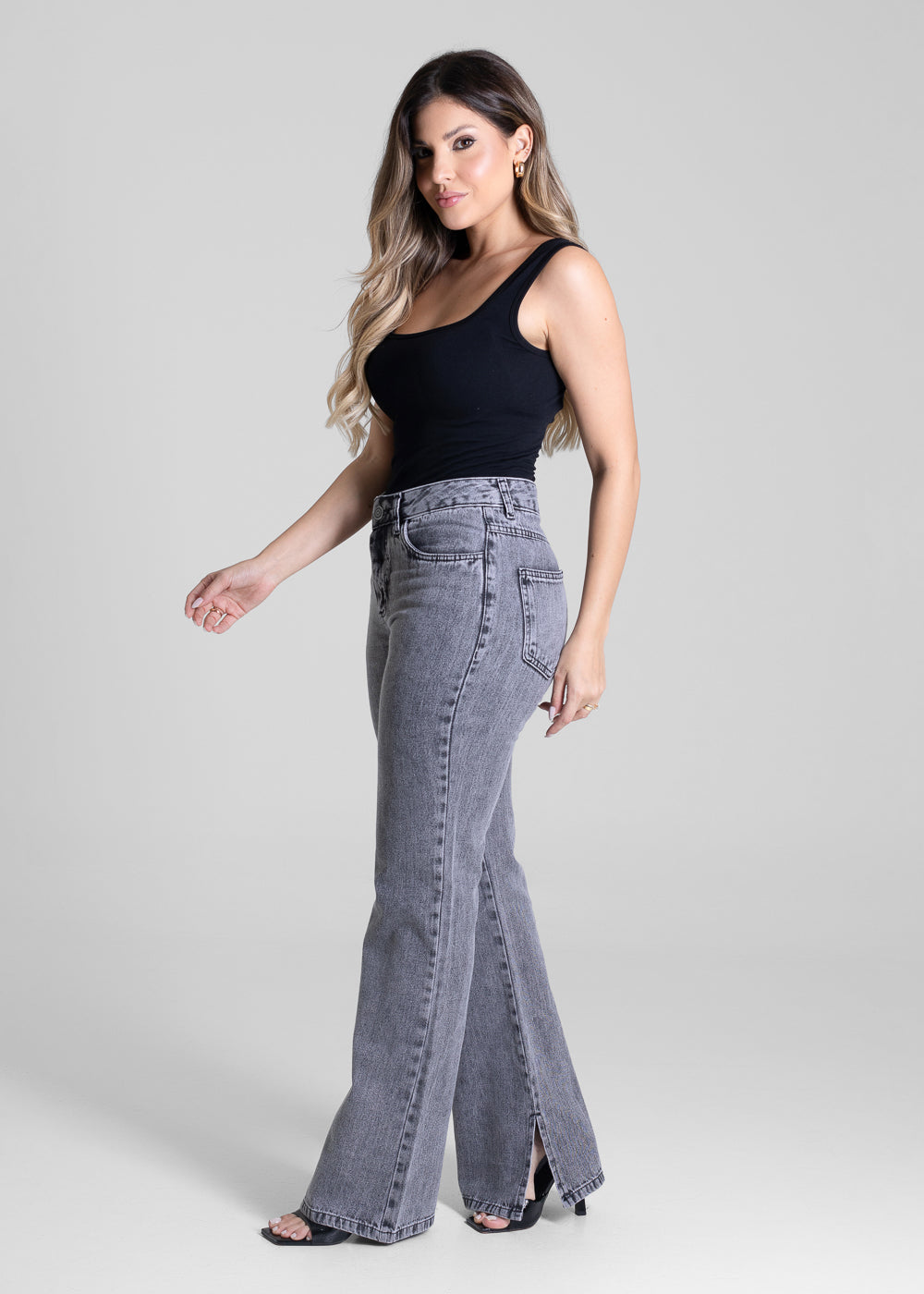 Calça Jeans Sawary Boot Cut - 281407 PRETO