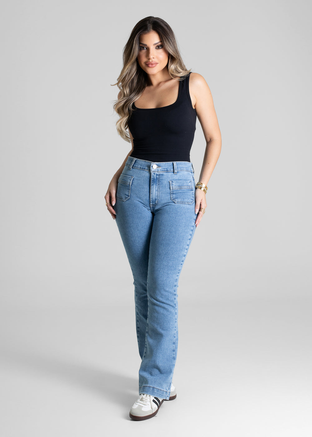 Calça Jeans Sawary Boot Cut Petit - 281411 AZUL