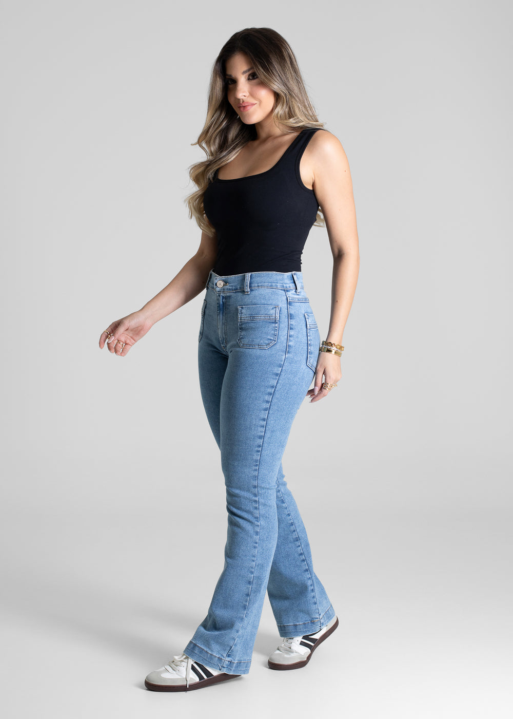 Calça Jeans Sawary Boot Cut Petit - 281411 AZUL