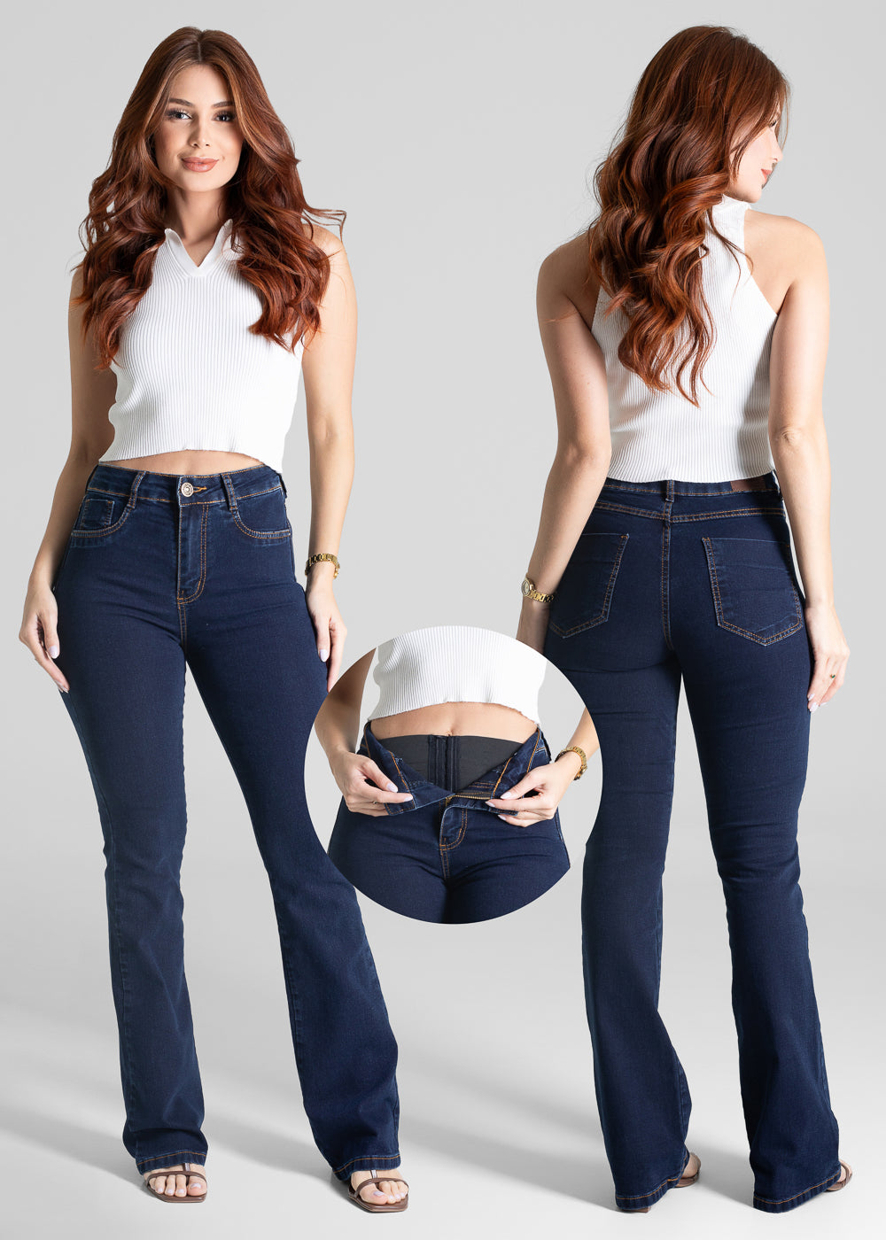 Calça Jeans Sawary Super Lipo Boot Cut - 281415 PRETO