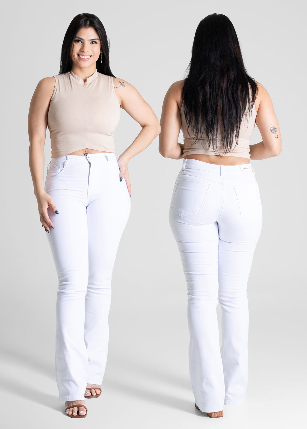 Calça Sarja Sawary Boot Cut - 281416 BRANCO