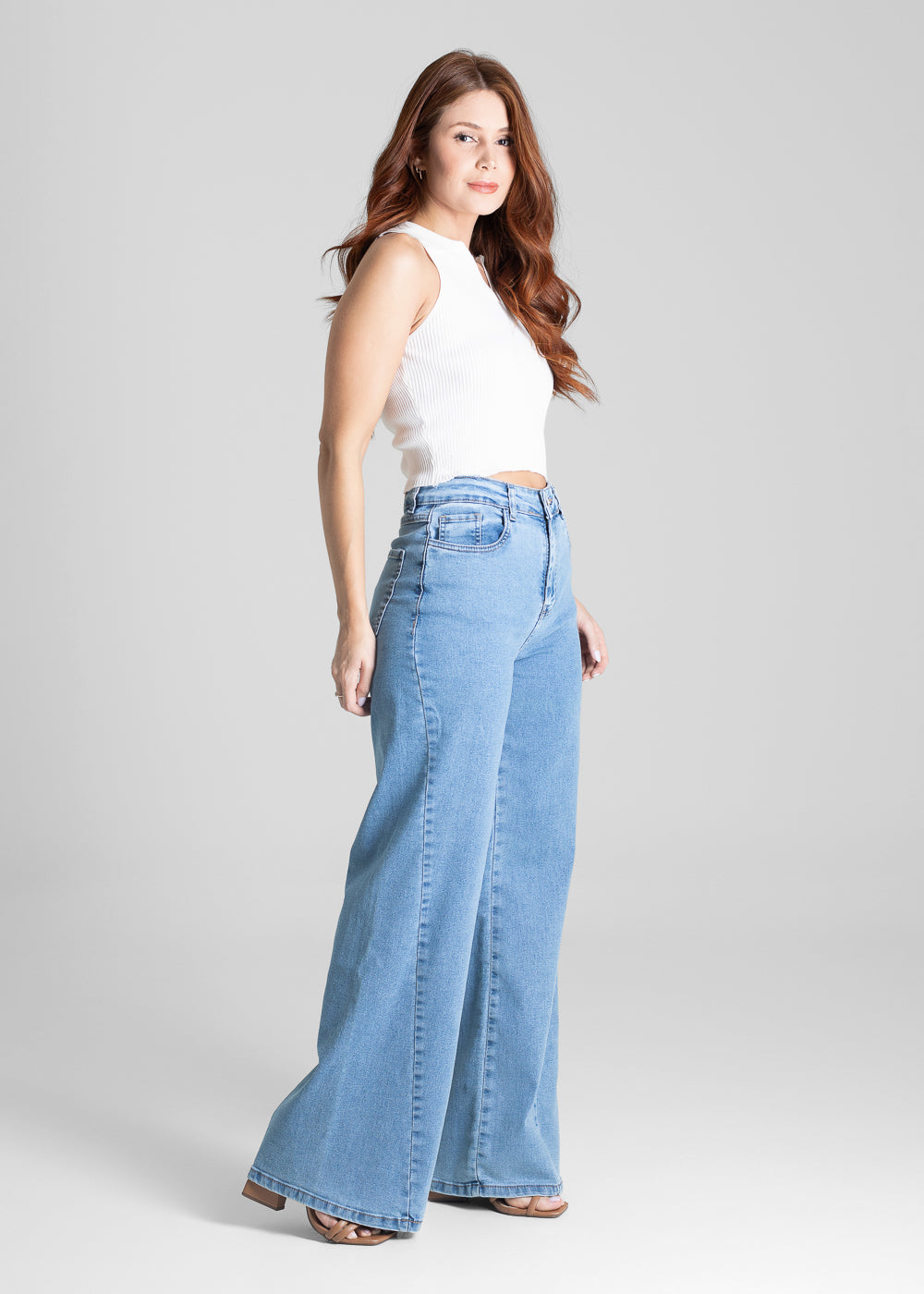 Calça Jeans Sawary Wide Leg - 281418 AZUL