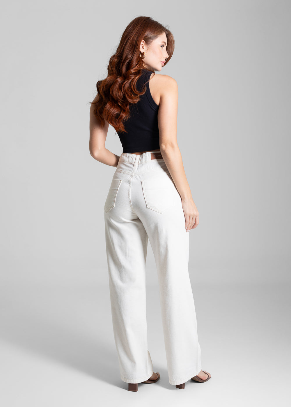 Calça Linho Sawary Wide Leg Petit - 281426 OFF WHITE