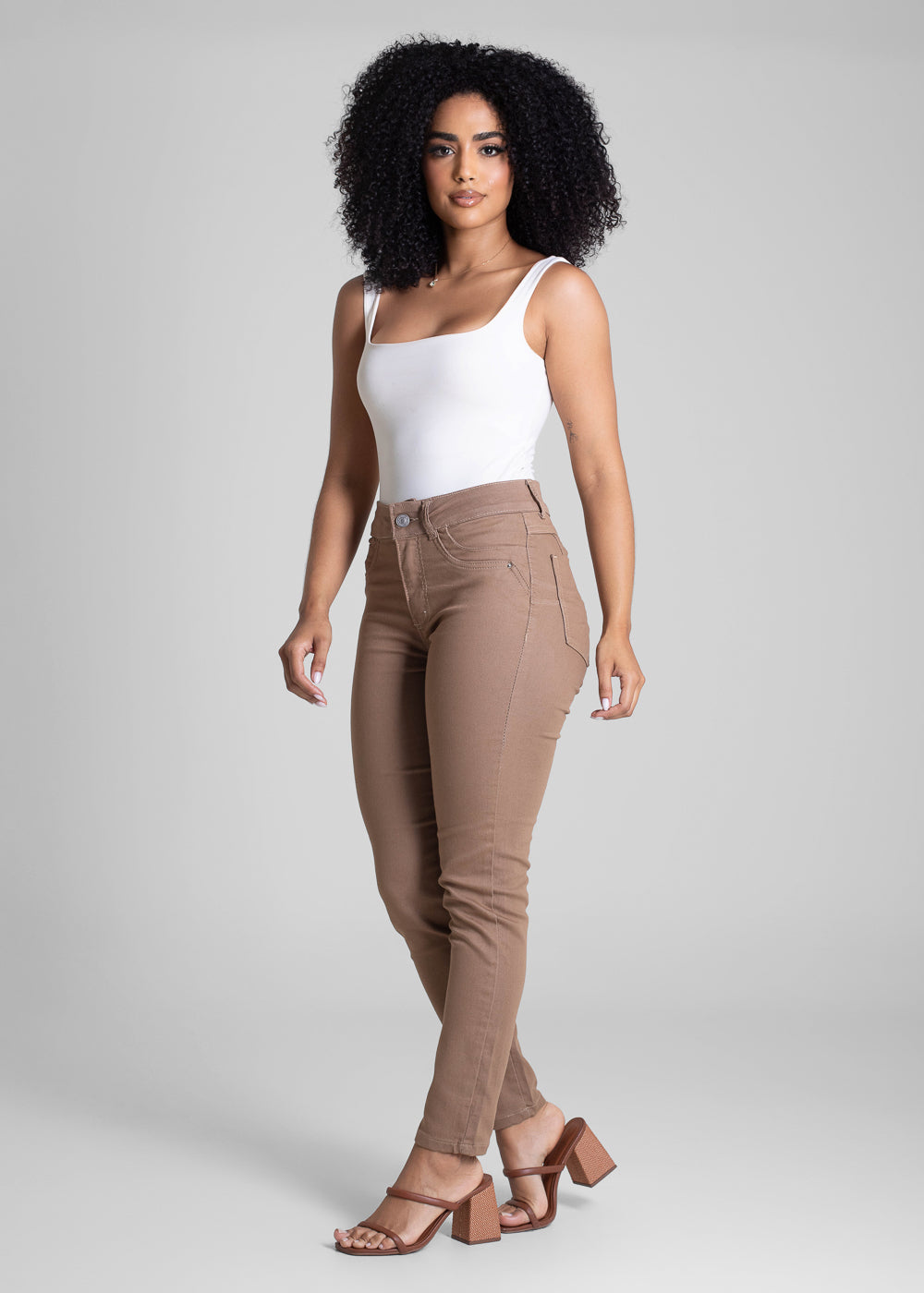 Calça Sarja Sawary Levanta Bumbum - 281447 BEGE