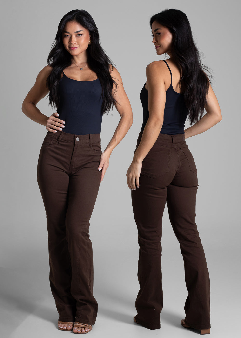 Calça Sarja Sawary Boot Cut - 281474 MARROM