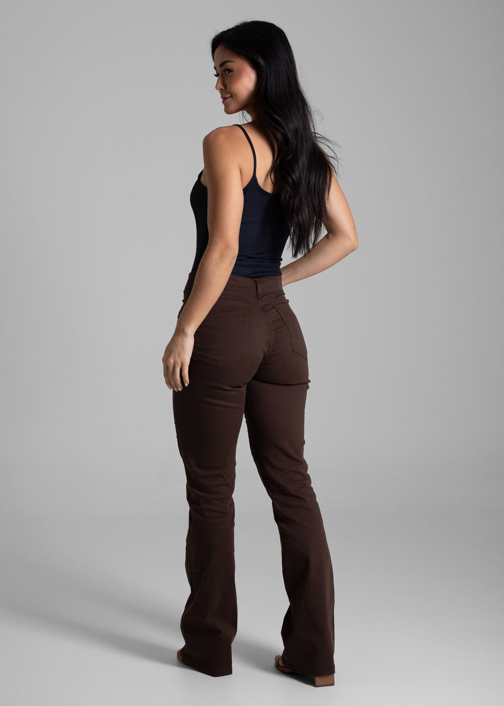 Calça Sarja Sawary Boot Cut - 281474 MARROM