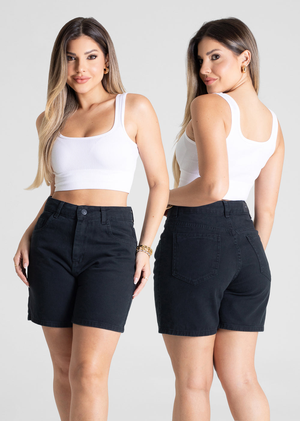 Shorts Jeans Sawary - 281477 PRETO