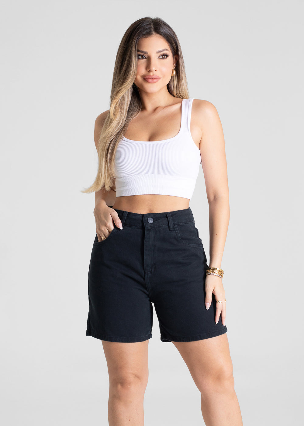 Shorts Jeans Sawary - 281477 PRETO