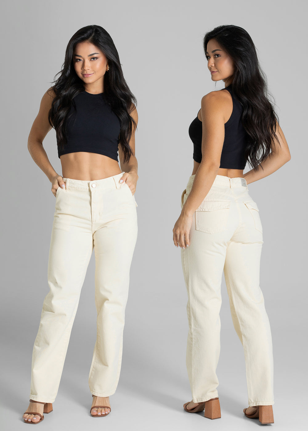 Calça Sarja Sawary Reta - 281488 AMARELO